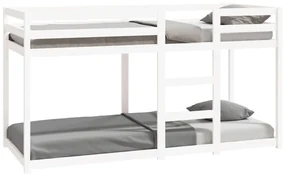 vidaXL Stapelbed 80x200 cm massief grenenhout wit
