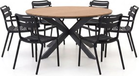 Diningset Forza | 6 personen polywood | Tuinset stapelbaar | 7-delig | Kees Smit Tuinmeubelen
