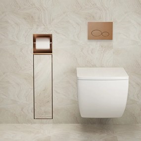 Mueller Bronzo inbouw toiletrol en borstelhouder betegelbaar brons geborsteld