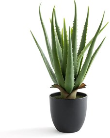 Kunstmatige Aloe vera plant in pot H40 cm, Huri