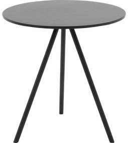 Goossens Salontafel Bo rond, hout eiken zwart, modern design, 40 x 42 x 40 cm