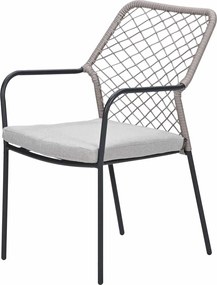 Garden Impressions Ross tuinset sand 5-delig - Tulli tuintafel light teak look Ø122 cm