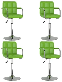 vidaXL Eetkamerstoelen draaibaar 4 st kunstleer groen