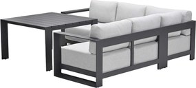 Garden Impressions Malakka lounge dining set 4-delig - valley sand