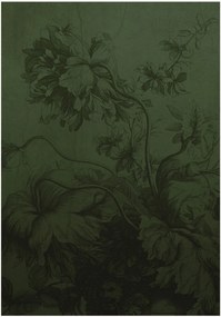 Behang Gradient Flowers groen