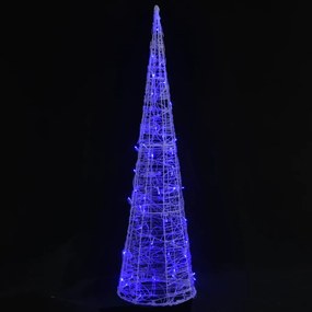 vidaXL Lichtkegel decoratief LED blauw 120 cm acryl