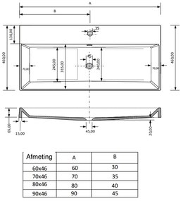 Fontana Kolo wastafelmeubel warm eiken 60cm zwarte wastafel 1 kraangat met ronde spiegel