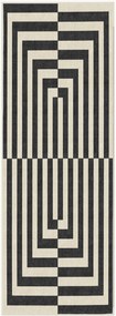 Wasbare laagpolige loper Op Art van Jonathan Adler