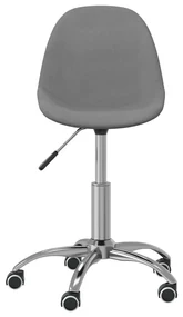 vidaXL Eetkamerstoelen draaibaar 4 st stof lichtgrijs
