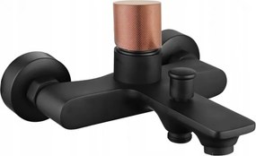 Mexen Royo One badkraan, zwart/roze-goud - 72230-76