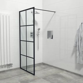 Marenza Bellini Inloopdouche - 110x200cm - helder glas - windows frame buitenzijde - anti kalk - mat zwart Windows-110