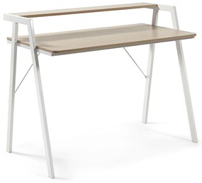 Kave Home Aarhus Wit Stalen Bureau - 115 X 60cm.