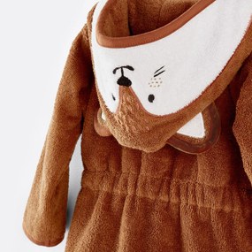 Badjas voor baby en kind met kap in bio katoen Serge