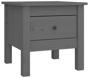 vidaXL Bijzettafel 40x40x39 cm massief grenenhout grijs