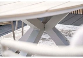 Garden Impressions Kalibo tuinset 7-delig - Tulli tuintafel 220x115 cm - light teak vironwood