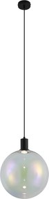 Design hanglamp zwart met regenboog glas 35cm - Mallon