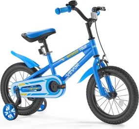 VEVOR Kinderfiets, 14 inch BMX-fiets, aanbevolen kinderlengte 95-116 cm, inclusief zijwieltjes, leeftijd 4-8 jaar, peuterfiets voor jongens en meisjes om te leren fietsen, blauw