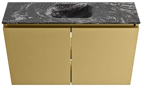 Mondiaz Ture DLux toiletmeubel 80cm oro met wastafel lava midden zonder kraangat