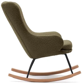 Kave Home Maustin Schommelstoel Groen Boucle