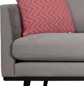 Loungebank Odissi chaise longue rechts - velours Brunei taupe 04 - 2,58 x 1,60 mtr breed