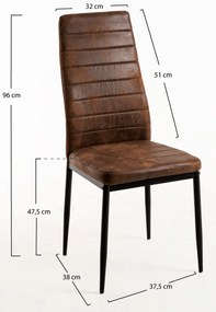 Pak 4 Lauter Kunstlederen Stoelen