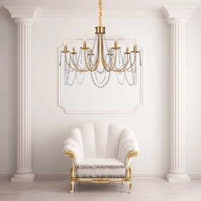 Kristallen lamp gouden kroonluchter APP766-8CP
