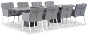 Tuinset 8 personen 300 cm Outdoor textiel Wit Lifestyle Garden Furniture Parma/Graniet