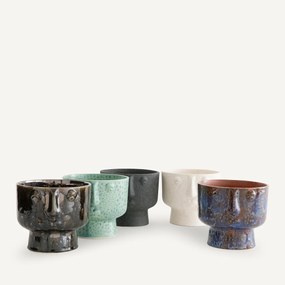 Geglazuurde keramische bloempot, H15cm, Lesego