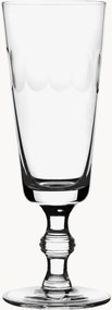 Mondgeblazen kristallen champagneglazen Lens, 4-delig