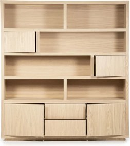 Vakkenkast Naturel Eiken 200 Cm - 200x42x220cm.
