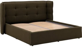 Goossens Gestoffeerd Bedframe Canon, 140 x 200 cm met storage, met 2x lattenbodem