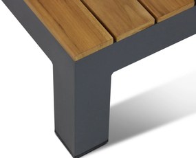 Loungeset 5 personen Aluminium/Teak Grijs Lifestyle Garden Furniture Vittoria