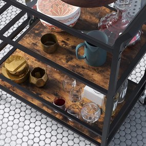 Nancy's Homer Keukenwagen - Keukentrolleys - Industriële Trolley - 75 x 40 x 86 cm (L x B x H)