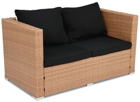 Kunststof rotan 3-zitsbank Roma Garden Point honing