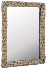 vidaXL Spiegel 60x80 cm wicker bruin
