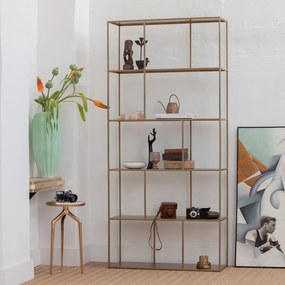 BePureHome Valued Stellingkast Van Antiek Messing - 90x30x196cm.