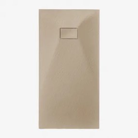 Rechthoekige Antislip En Extra Platte Smc-hars Douchebak Soho Licht Zandbruin & 140 X 70 Cm - Sklum