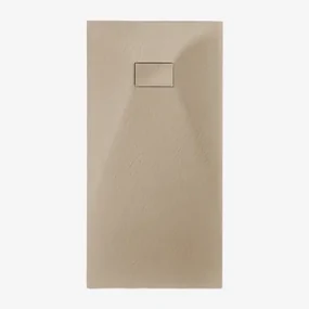 Rechthoekige Antislip En Extra Platte Smc-hars Douchebak Soho Licht Zandbruin & 140 X 70 Cm - Sklum