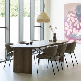 Eleonora Josh Organische Eettafel Bruin Eiken 300 Cm - 300 X 110cm.