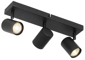 Moderne plafondlamp zwart 3-lichts verstelbaar rechthoekig - Jeana Modern GU10 Binnenverlichting Lamp