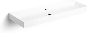 Clou Wash Me wastafel mineraalmarmer 110cm wit glans