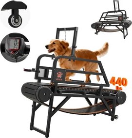 VEVOR hondenloopband 1750x510x1440 mm, voor kleine/middelgrote honden tot 199,58 kg, loopband met traploze hoogteverstelling, rem en wielen, hondentrainingsapparaat, hellingshoek van 15 cm