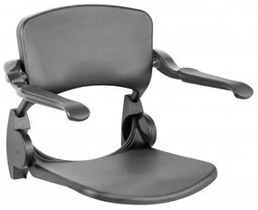 Handicare douchezitting opklapbaar met rug en armleuning antraciet li2203.2006-11