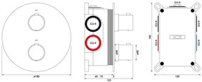 Brauer Chrome Edition thermostatische inbouw regendouche met 3 standen handdouche, rechte muurarm, glijstang en hoofddouche 30cm set 92 chroom