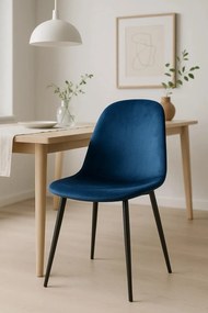 Teok Stoel Zwart Fluweel