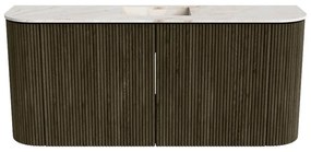 Mondiaz Joya DLux 95cm toiletmeubel ronding links/rechts shadow met wastafel faye midden 1 kraangat frappe