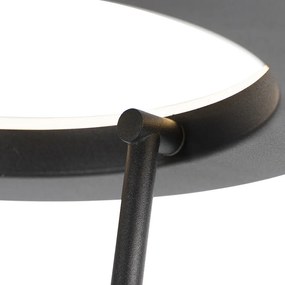 Moderne vloerlamp zwart incl. LED met leesarm - Divine