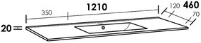 Sanituba Nature badmeubel 120cm mat zwart  met wastafel Empoli mat wit enkele wasbak 1 kraangat