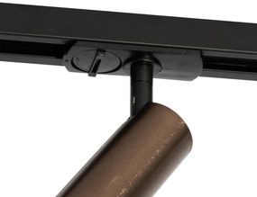 Modern railsysteem met 5 Spot / Opbouwspot / Plafondspots donker brons 1-fase GU10 35mm - Iconic Jeana Luxe GU10 Binnenverlichting Lamp