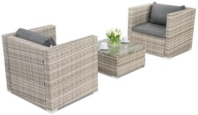 Technorattan set Roma 2 Terras Garden Point grijs